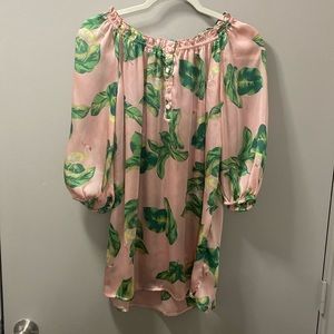 3/4 sleeve Pink Flamingo blouse